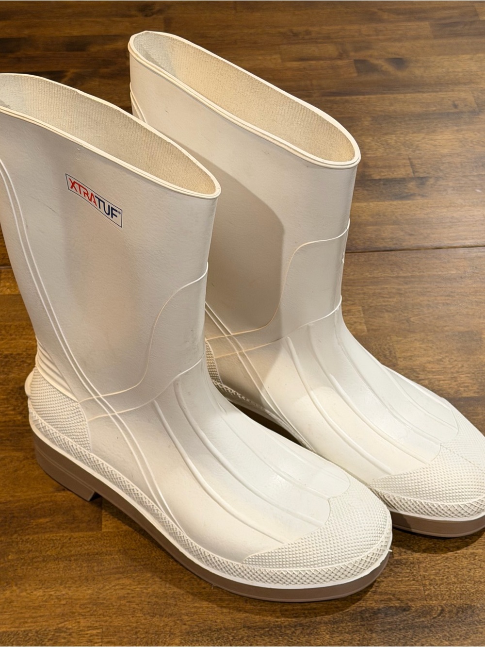 XTRATUF White Waterproof Rubber fishing Boots size 10